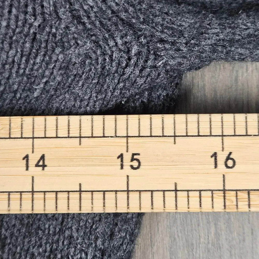 American Eagle Outfitters Womens M Shawl Collar Sweater Gray Cotton‎ Blend Knit